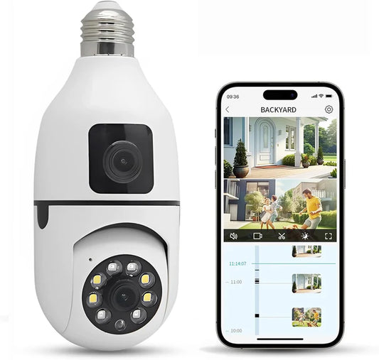 Caméra de sécurité ampoule 2 en 1