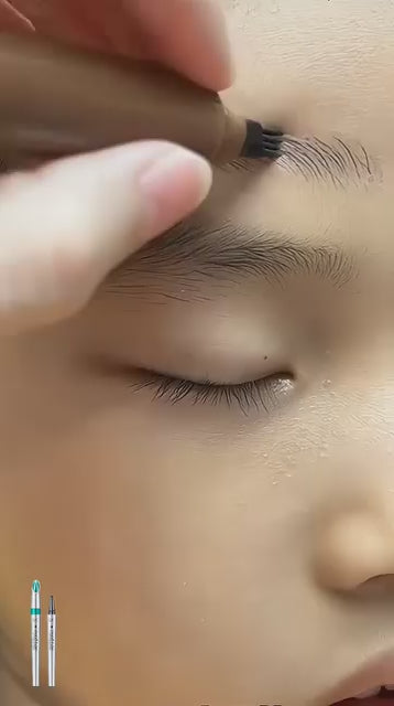 Crayon de tatouage 3D étanche avec 4 pointes fourchues pour microblading